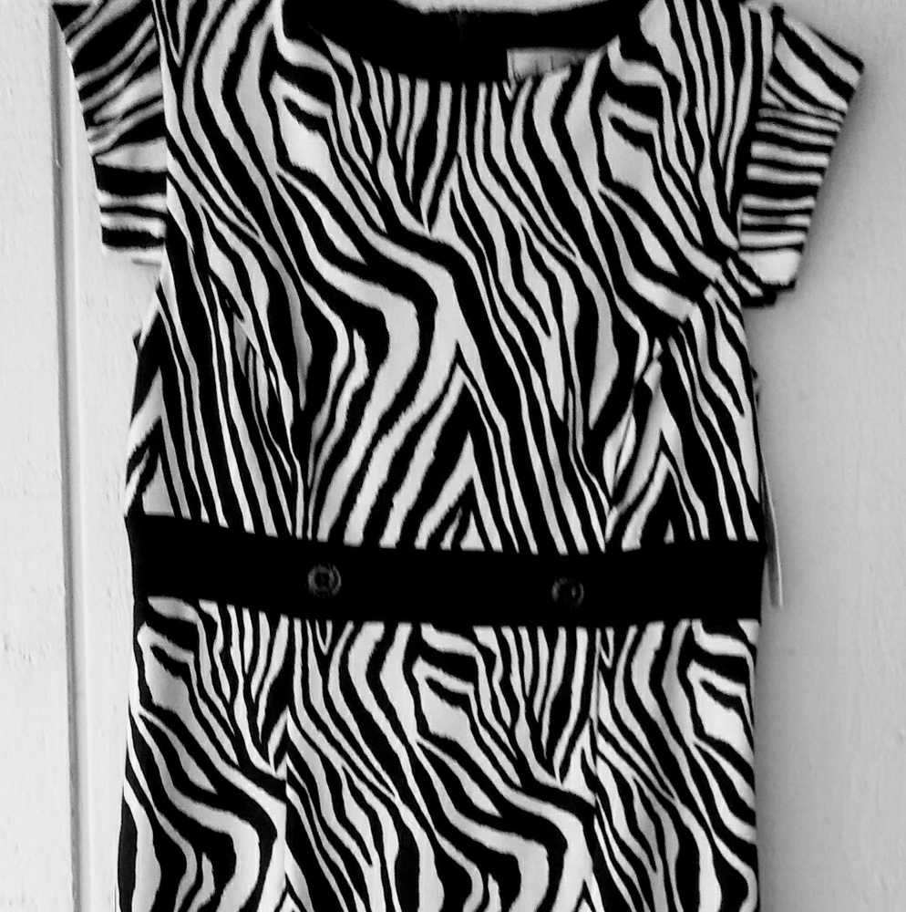Nicole Miller Studio One Dress Black Tan Large
